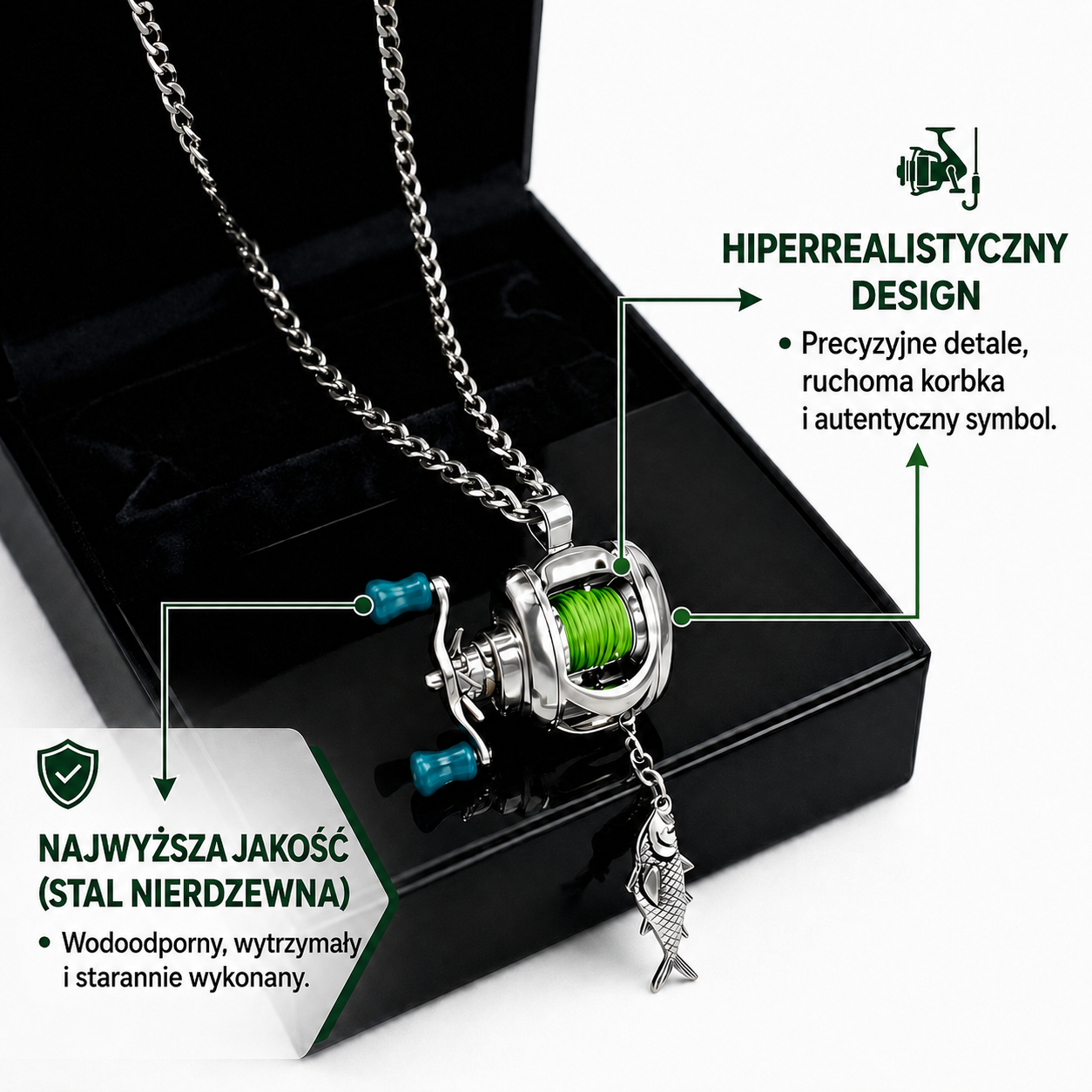 MONORA - Naszyjnik Wędkarski