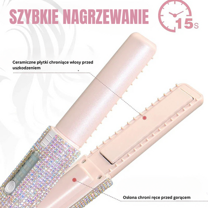 MONORA - PROSTOWNICA DO WŁOSÓW Z CYRKONIAMI